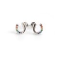 HIHO SILVER STERLING SILVER HORSESHOE STUD EARRINGS